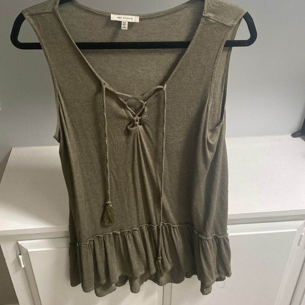 Green Max Studio babydoll tank